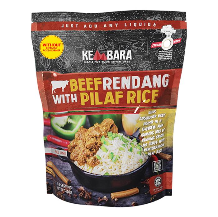 Rendang Daging dengan Nasi Pilaf